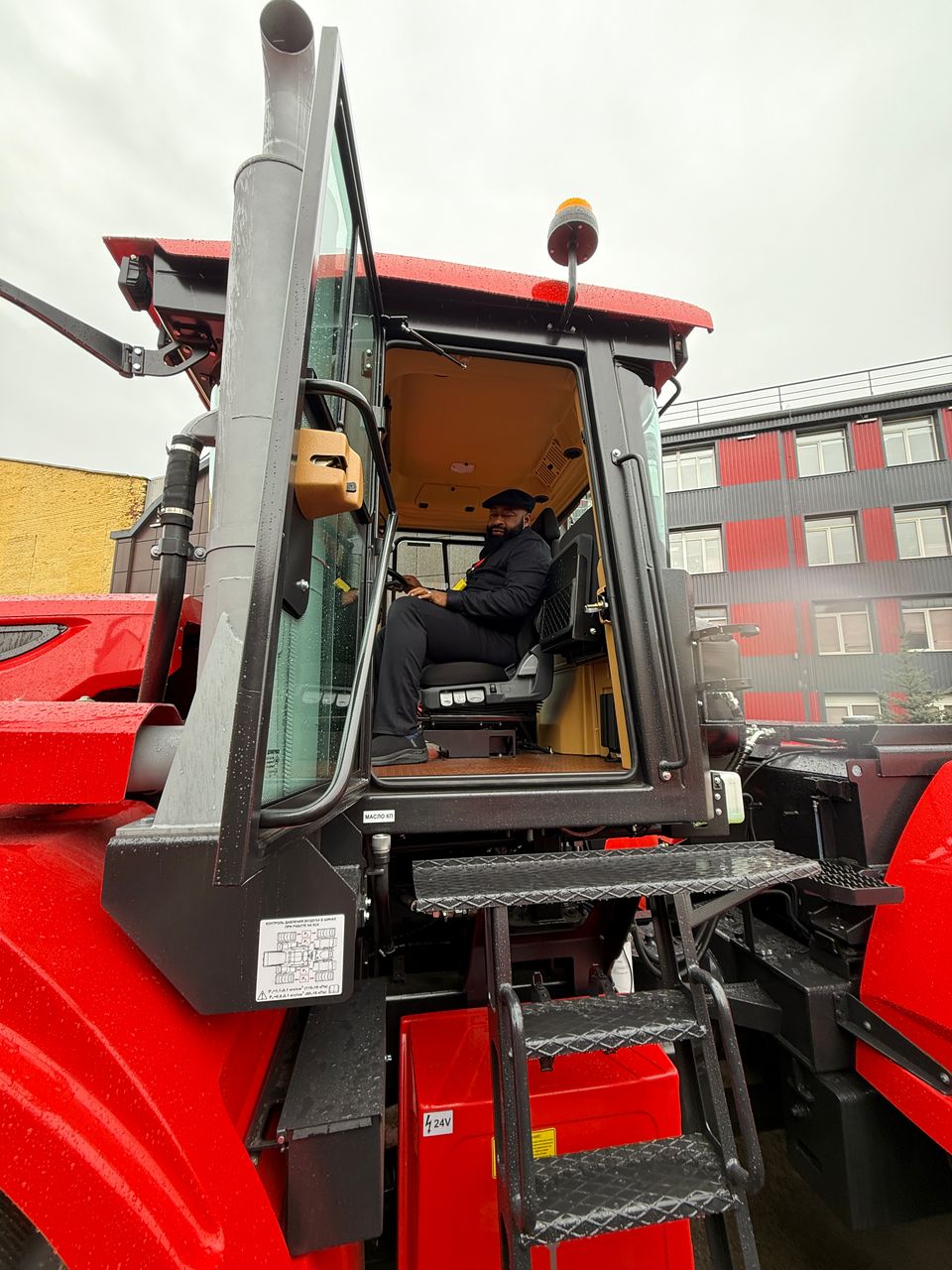 Governor Bago inspecting a brand-new tractor